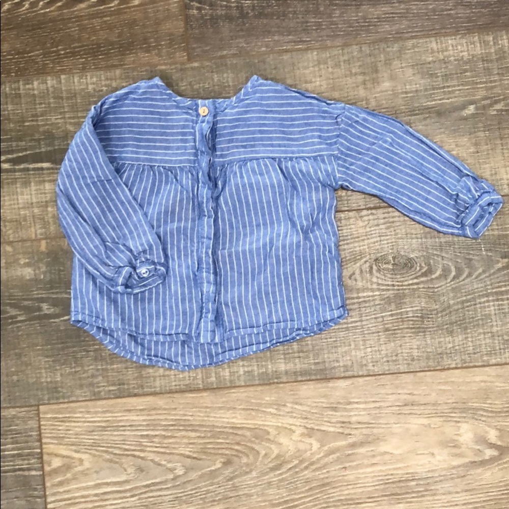 Zara pinstriped long sleeve shirt